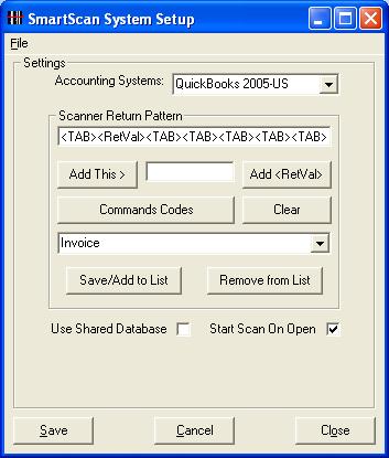 3) The Scanner Return Patterns will allow the Translator program to enter additional keystrokes when an Item is scanned.