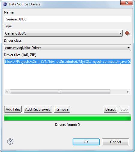 How to Configure a Generic JDBC Data Source Oxygen XML Developer plugin 's default configuration already contains a generic JDBC data source called JDBC-ODBC Bridge.