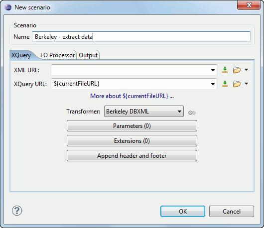 Working with Databases 287 Figure 183: Edit Scenario Dialog c) Insert the scenario name in the dialog for editing the scenario. d) Choose the database connection in the Transformer combo box.