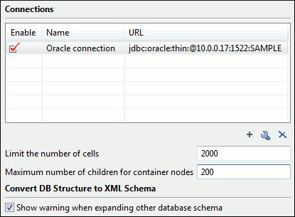 Configuring the Application 362 Figure 214: The Connections Preferences Panel For performance issues, you can set the maximum number of cells that will be displayed in the Table Explorer view for a