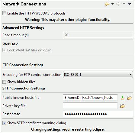Configuring the Application 366 Complete the dialog as follows: Enable the HTTP/WEBDAV protocols - If checked, the HTTP(S) connections go through the proxy with the host, port, user name and password