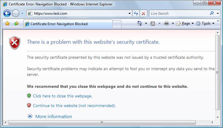Editing Documents 43 Figure 18: Security alert - untrusted certificate b) Go to menu Tools > Internet Options. Internet Options dialog is opened. c) Select Security tab. d) Select Trusted sites icon.
