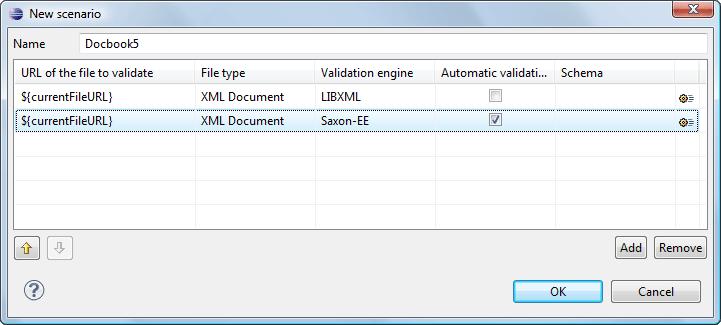 Figure 33: Add / Edit a Validation Unit The table holds the following information: URL of the file to validate - The URL of the main module which includes the current module.