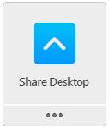 Share Screen Participants see their Quick Start screen until you as host select the Share Desktop icon.