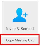 Invite & Remind Several methods are available to invite others to join the WebEx meeting.
