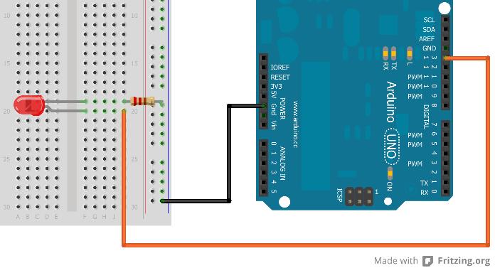 Programming the Arduino Breadboard From Schematic diagram to actual wiring: