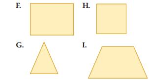 Which statement is always true? a) BC ED b) FG CD c) FJ IH d) GB HC 17. The figure below is a square pyramid.