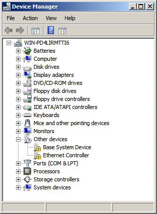 VM Running with Stock Drivers Device Manager correctly identifies almost all virtual hardware Most virtual devices recognized by the guest OS One unresolved H/W issue We need a driver for the VMware