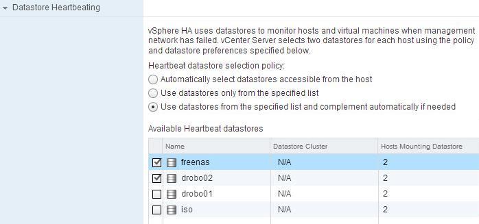 Fine tuning High Availability (3) Storage recommendations. Keep your environment boring!! All hosts should see the same datastores.