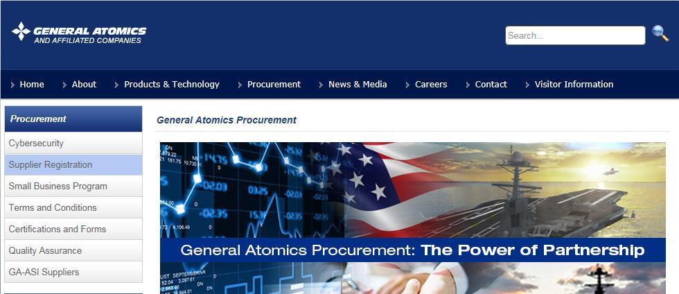 Log onto General Atomic website at GA.