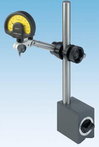 - 8-4 Indicator Stand 815 MB with magnetic base 50-190 ø8 34 ø14 ø18 220 285 Support arm with one joint Base has a powerful ON/OFF permanent magnet Magnetic force is active across the surfaces and