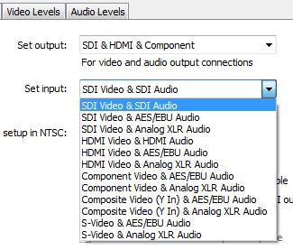 The SDI, Optical Fiber SDI, HDMI and component analog video outputs support HD and SD video. S-Video and composite analog video do not support high definition video.