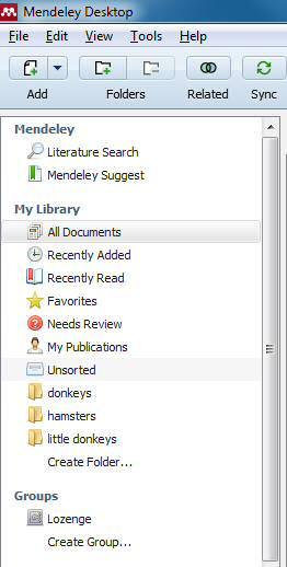 Essential Mendeley 3 Managing references 3.1 Folders The principal feature for managing references is Folders. Each reference may be assigned to one or more folders.