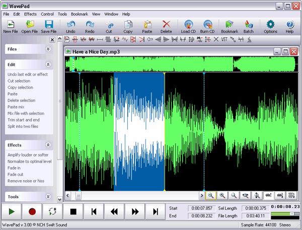 Sound editing tools for both digitized and MIDI sound let you see music as well as hear it.