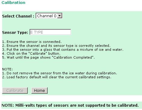 Select the Enable TC Channel checkbox and then select the sensor type that meets the physical attachment to the iologik E1200.
