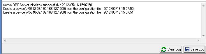 Active OPC Server System Log Settings: Enable or disable the Active OPC Server system log function. It will keep a Log file of all the Logging information.