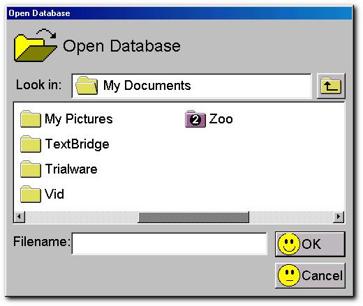 Open a Database As well as creating a database, you can open an existing 2Investigate database.