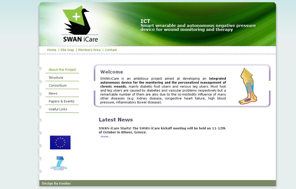 2 Web Site Design and implementation The SWAN-iCare website was designed using e-centric which is a CMS platform developed by EXODUS, and is hosted in a web server owned by EXODUS.