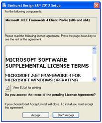 Accept all shown licence agreements for Windows Installer 4.