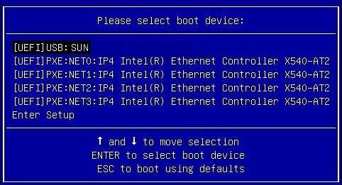 Install Windows Server 2012 or 2012 R2 Using PXE Network Boot Note - The boot device menu that appears in your installation might differ depending on the type of disk controller installed in your