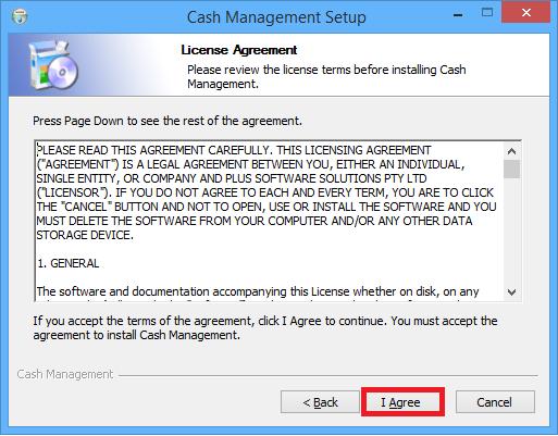 Installation 1. Download installation file from http://plussoftware.com.au/software-downloads 2. Run cashmanager-setup.