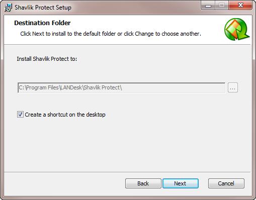 Upgrade Procedure 9. To continue with the installation click Next. The Destination Folder dialog is displayed. 10.