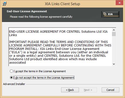 Read the license agreement and
