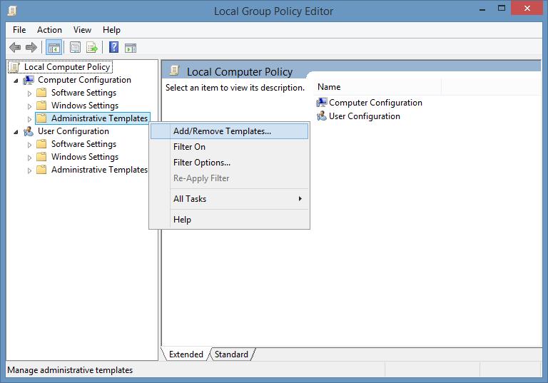Configuring the Client with Group Policy The XIALinks.adm file contains the settings that can be configured using group policy.