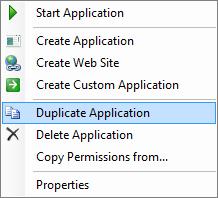 Duplicating an Application Duplicating an Application allows you to create a new identical Application with a new unique Application ID which you can then customise.