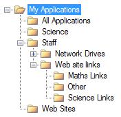 Nesting Sections It is possible to nest sections within other sections to organise and make it easier to find applications and links.