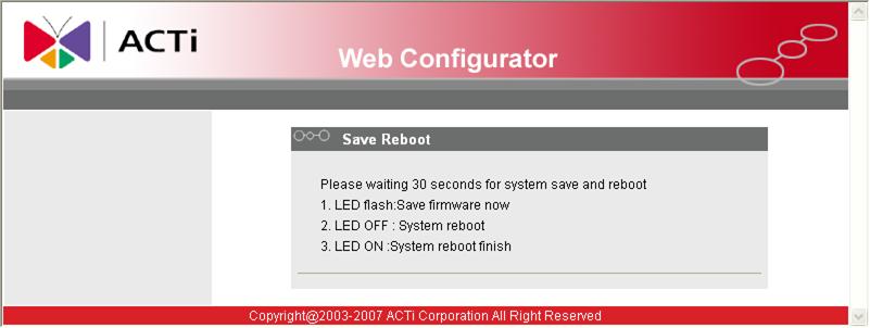 1.3.10 Save Reboot This section tells you how to save all the settings and reboot this video Decoder. This is critical because some settings might not take effect before save and reboot.