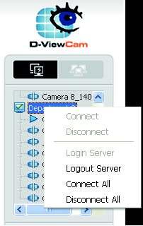 Login/Logout Server Option 1: Select a server on the list and then click on the Log In icon to access or