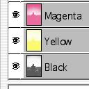 the channels. The channels in CMYK mode look similar to the ones in RGB with a few differences.