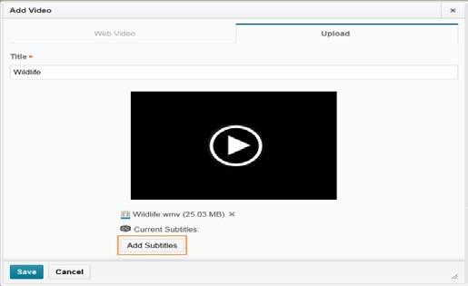 New Content - Closed captions for Video Topics Instructors can now attach subtitle (SRT) files to video topics in Content. A video topic can include SRT files in multiple languages.