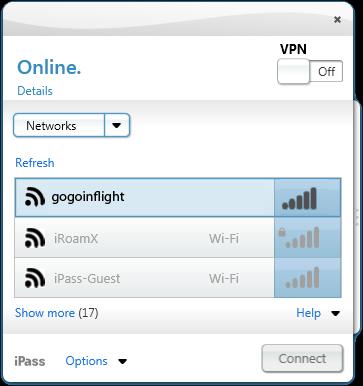 Making an ipass Inflight Wi-Fi Connection Making an ipass Inflight Wi-Fi connection is easy on your supported device. You can connect using Open Mobile, or you can connect using a Web browser.