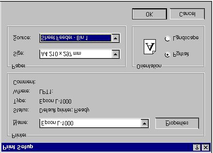 3-3 Printer configuration The [Printer configuration] dialog box is for selecting the destination printer and the form size before printing a parameter editing list or alarm history list.