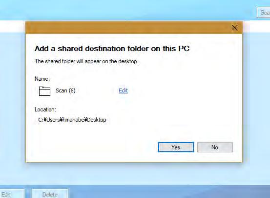 2.2.2. Select an existing folder A user can select an already shared folder on the PC, instead of creating a new folder on