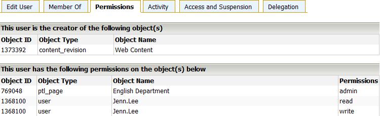 ii. Permissions Here, administrators have the ability to view the specific areas that user has permissions too.