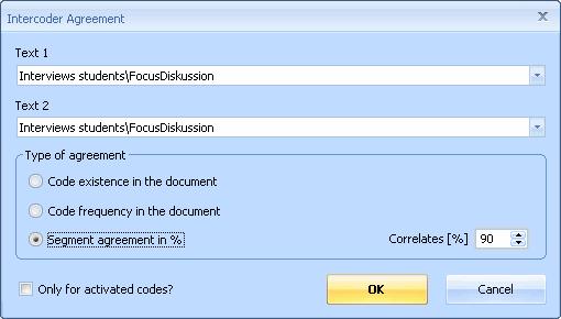 Step 4) If you only want to test the activated codes, check the box at the bottom of the window. Step 5) You have the option of testing three different types of agreement.