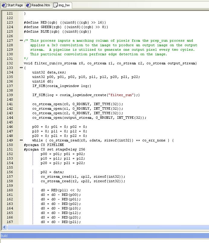 XD1000 Coprocessor Tool Flow Example: Impulse C ANSI C Source Code Single and