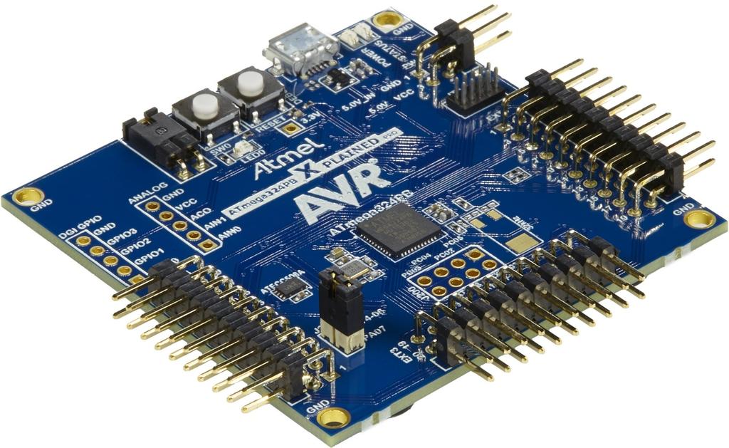 AVR 8-bit Microcontrollers ATmega324PB Xplained Pro USER GUIDE Preface The Atmel ATmega324PB Xplained Pro evaluation kit is a hardware platform to evaluate the ATmega324PB microcontroller.