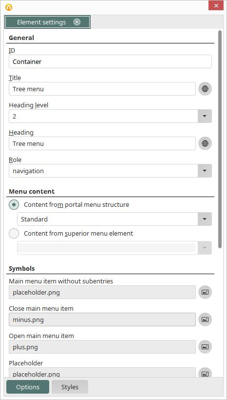 If the current menu is not to be placed at the uppermost location in the portal; rather, it should function dependently on another menu, it can be connected with additional menu with the setting