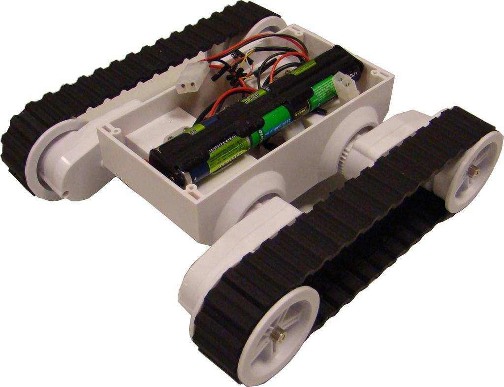 That is why we start from an open robotic platform which includes only two tracks. It is a Rover 5 from RobotBase (Fig. 2). The size is that of the WoWee Rovio.