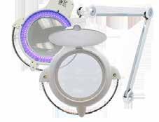 5") opening LED lights are rated for over 20,000 hours of use Unit operates at 115 to 240wv VAC 26508-LED ProVue Slim LED Magnifying Lamp ProVue Touch White & UV LED Magnifying Lamp Dual lighting