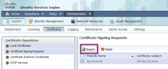 Figure 6 Export Newly Created Certificate Save the.