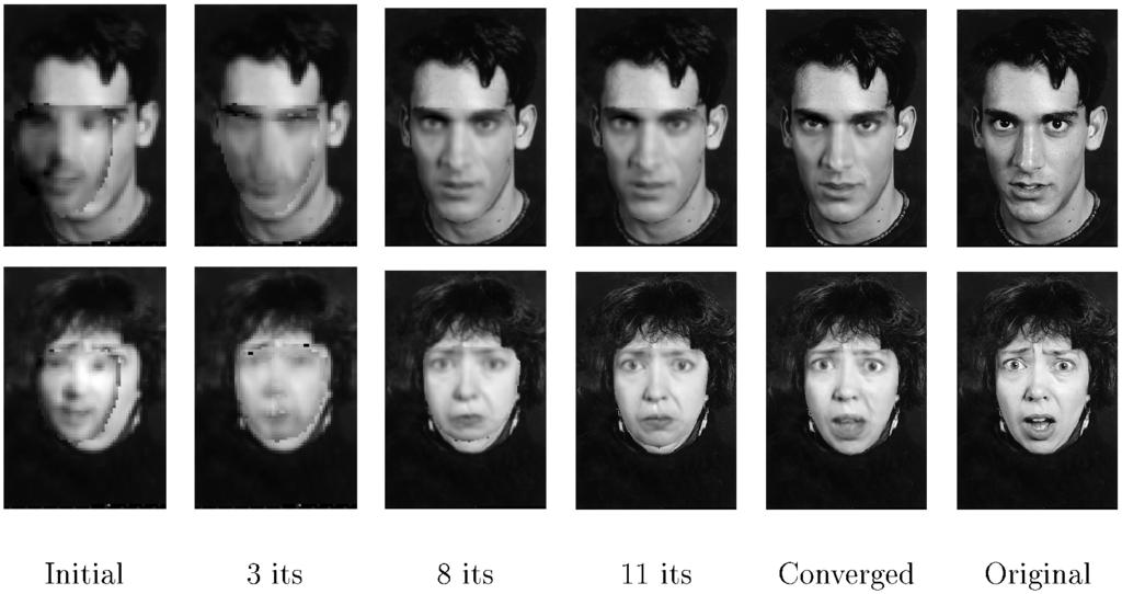 684 IEEE TRANSACTIONS ON PATTERN ANALYSIS AND MACHINE INTELLIGENCE, VOL. 23, NO. 6, JUNE 2001 Fig. 5. Multiresolution search from displaced position using face model.