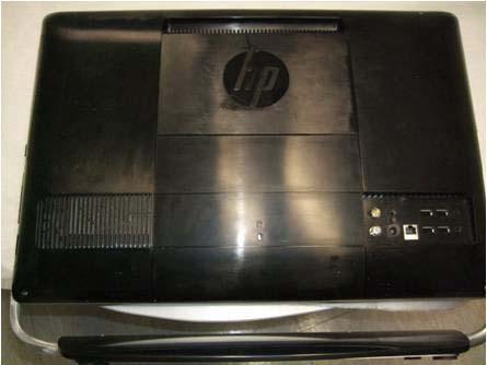 Place the HP TouchSmart PC in an upright position. 10. Connect the power cord. 11.