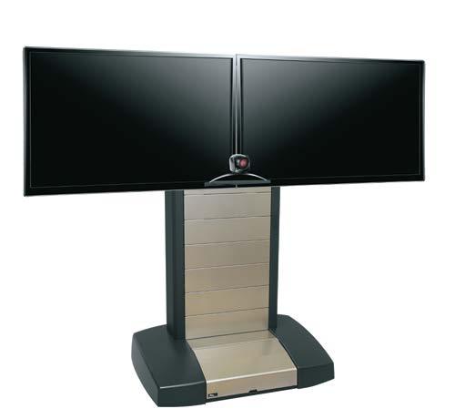 video cart versatile videoconferencing and presentation cart designed to accommodate large displays and accompanying electronic components in a slim overall design features: Heavy-duty design