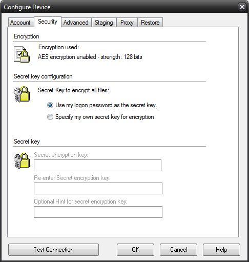 Re-Enter Password: Re-enter your password to confirm To use your current Windows login credentials: Selecting this option will use the current Windows login credentials for authentication on the