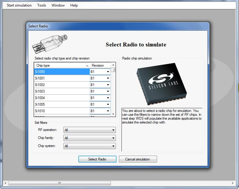 decide and select which part is used for the simulation mode.
